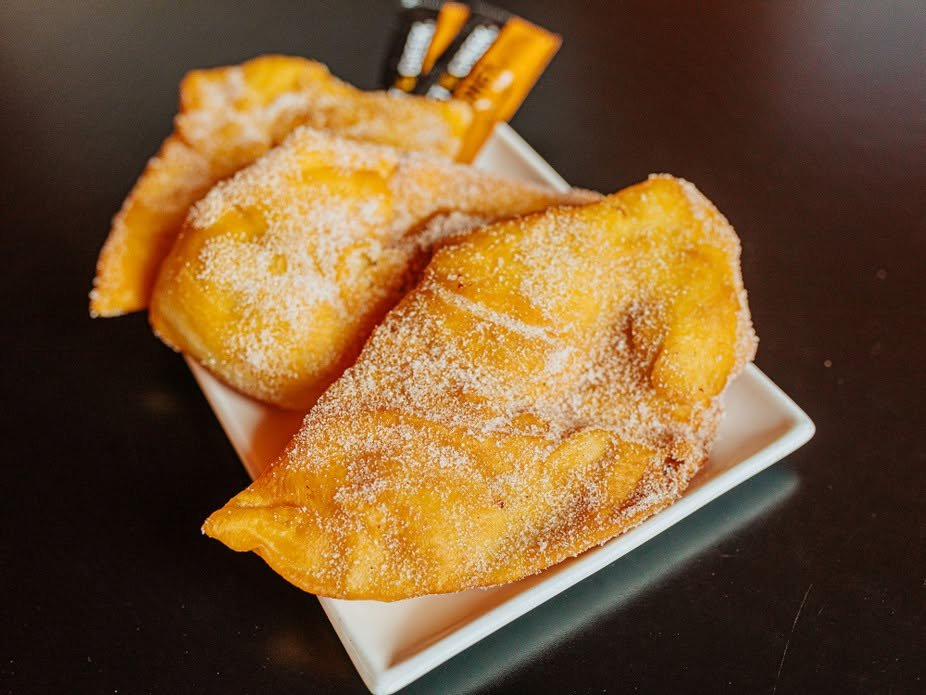 Sugar-dusted sopaipillas